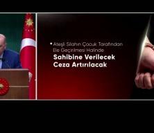 Cumhurbaşkanı Erdoğan: &ldquo;Silah sahipliğinin&rdquo; sınırlandırılması konusunda ilave hukuki d&uuml;zenlemeleri devreye alacağız