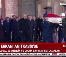 Devlet erkanı Anıtkabir'de