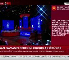Erdoğan&rsquo;dan &ccedil;ocuklara barış mesajı: &ldquo;Hedefimiz huzur dolu bir d&uuml;nya&rdquo;