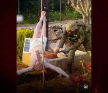 İsrail askeri, L&uuml;bnan&rsquo;da Hazreti İsa heykelini par&ccedil;aladı