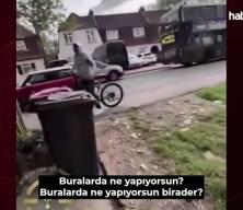 Londra'da bir adam, g&ouml;rd&uuml;ğ&uuml; İsrailliye nefret kustu: Bebek katili ne işin var burada!