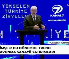 Bakan Şimşek'ten Kanal 7 Medya Grubu 'Y&uuml;kselen T&uuml;rkiye Zirveleri'nde yapay zeka &ccedil;ağına vurgu!