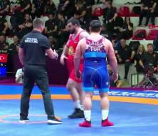 Rıza Kayaalp, Ermeni rakibini 78&rsquo;inci saniyede tuş etti