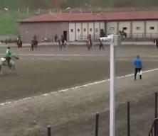 Uşak'ta atlı cirit turnuvasındaki feci kazadaki at telef oldu sporcu ağır yaralandı