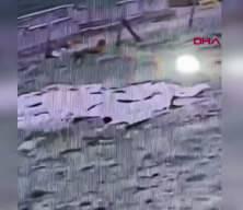 5 yaşındaki Hamza'nın k&ouml;pek saldırısına uğradığı anlar kamerada