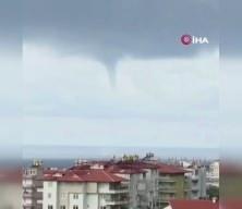 Hortum paniği: Kentin her yerinden g&ouml;r&uuml;ld&uuml;!