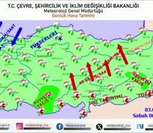 İ&ccedil;işleri Bakanlığı kar, sağanak, fırtına konusunda bir&ccedil;ok ili uyardı