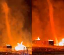 İspanya&rsquo;da yangın sırasında nadir g&ouml;r&uuml;len &ldquo;alev hortumu&rdquo; oluştu