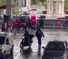 Başakşehir'de akaryakıt istasyonunda tekmeli yumruklu kavga