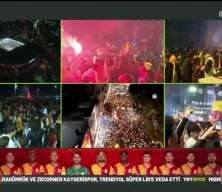 Galatasaraylı taraftarlar 26. şampiyonluğunu kutluyor
