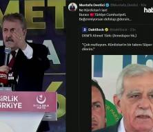 Ahmet T&uuml;rk'&uuml;n skandal s&ouml;zlerine Destici'den sert tepki: Ne K&uuml;rdistan'ı lan!
