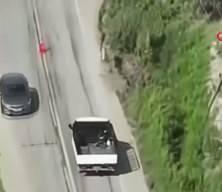 "Kasten &ouml;ld&uuml;rmeden" aranan şahıs dron takibiyle kıskıvrak yakalandı
