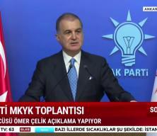 AK Parti S&ouml;zc&uuml;s&uuml; &Ouml;mer &Ccedil;elik a&ccedil;ıklama yapıyor