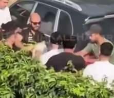 Muğla'da bayram trafiğinde tekme tokat kavga kamerada