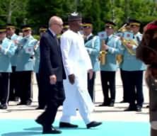 Erdoğan, Nijer Cumhurbaşkanı Abdurrahman Tchiani'yi resmi t&ouml;renle karşıladı