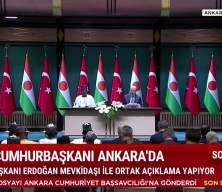 Erdoğan, Nijer Cumhurbaşkanı Abdurrahman Tchiani'yi resmi t&ouml;renle karşıladı