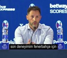 Domenico Tedesco Fenerbah&ccedil;e:'de yaşananlara ilişkin olarak'Kriz ve problem' a&ccedil;ıklamasında bulundu