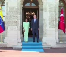 Erdoğan, Venezuela Ge&ccedil;ici Devlet Başkanı Rodriguez'i resmi t&ouml;renle karşıladı