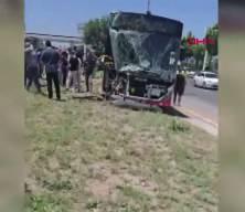 Ankara'da belediye otob&uuml;s&uuml; kaza yaptı