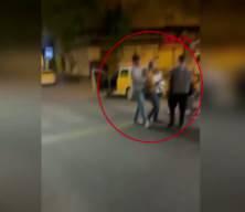 Taksicilerin durak anlaşmazlığı kavgası kamerada