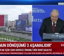36. NATO Zirvesi'nde Bakan Yaşar G&uuml;ler NATO'nun askeri g&uuml;c&uuml; hakkında konuştu