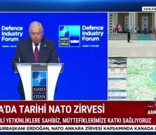 Bakan G&uuml;ler'den NATO Zirvesi'nde net mesaj: Sanayi g&uuml;c&uuml;m&uuml;z&uuml; caydırıcılığa d&ouml;n&uuml;şt&uuml;relim