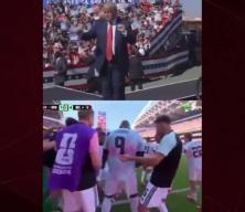  Bel&ccedil;ikalı oyuncular ABD galibiyeti sonrasında Trump'ı Ti'ye aldı...