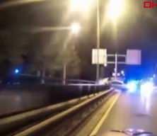 Bursa'da ref&uuml;je &ccedil;arpan otomobilin takla attığı kaza kamerada
