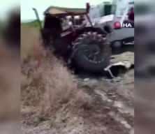 &Ccedil;ankırı'da otomobil park halindeki trakt&ouml;re &ccedil;arptı: 3 &ouml;l&uuml;, 2 yaralı