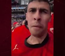 Arjantin'in Fas'ı 3-2 yendiği ma&ccedil;ta taraftarların holigan tavırları kameralara yansıdı