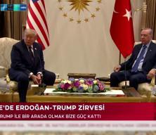 Tarihi zirvede Cumhurbaşkanı Erdoğan NATO'ya katılan Trump'a teşekk&uuml;r etti