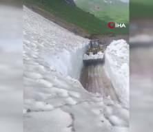 Kars'ta temmuz ortasında 3 metre kar