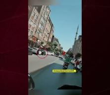 Metrelerce havaya savruldu! Telefonla konuşurken yola atlamanın bedeli ağır oldu