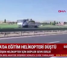Ankara'da hava aracı tarlaya d&uuml;şt&uuml;