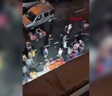 Gaziosmanpaşa'da zabıta ile esnafların kavgası kamerada