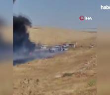 Seyir halindeki tır alev aldı