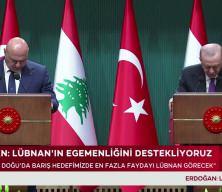 Cumhurbaşkanı Erdoğan, L&uuml;bnanlı mevkidaşı ile ortak a&ccedil;ıklama yaptı