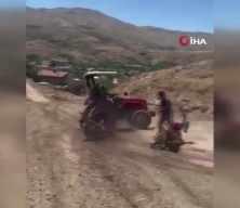 Malatya'da hayvan otlatma kavgası: Husumetlilerinin &uuml;zerine trakt&ouml;r s&uuml;rd&uuml;
