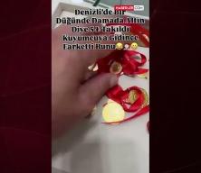 D&uuml;ğ&uuml;nde altın yerine 5 lira takıldı