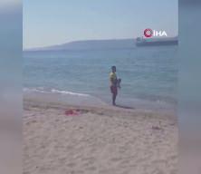 Denizden m&uuml;himmat &ccedil;ıktı: &Ccedil;anakkale'de plajda b&uuml;y&uuml;k panik!