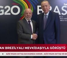 Cumhurbaşkanı Erdoğan Brezilya Devlet Başkanı Silva ile g&ouml;r&uuml;şt&uuml;