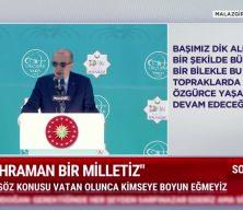 Cumhurbaşkanı Recep Tayyip Erdoğan  "G&uuml;&ccedil;l&uuml; olmaktan başka se&ccedil;enek yok" dedi