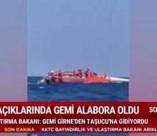 KKTC'nin Girne Limanı'ndan ayrılan feribotun su alması nedeniyle kurtarma &ccedil;alışması başlatıldı