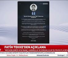 Fatih Tekke&rsquo;den istifa kararının ardından ilk a&ccedil;ıklama: "Şimdi &ouml;n&uuml;m&uuml;ze bakma zamanı"