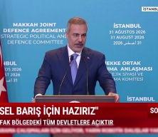 İstanbul'da Mekke Anlaşması toplantısı sonrasında Bakan Fidan Netenyahu'ya tepki g&ouml;sterdi