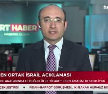 T&uuml;rkiye ve sekiz &uuml;lkeden İsrail'e yaptırım kararına ortak destek