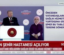 Cumhurbaşkanı Erdoğan'dan muhalefetine "Şehir hastaneleri israf"a&ccedil;ıklamasına tepki