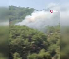 Soğutma &ccedil;alışmalarının s&uuml;rd&uuml;ğ&uuml; ormanlık alanda yeniden yangın &ccedil;ıktı