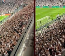 Beşiktaş taraftarından Marsilya Ma&ccedil;ında G&ouml;rkemli Trib&uuml;n Şovu