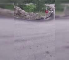 Karadeniz zekası sınır tanımadı: Dev konteyneri dik yama&ccedil;tan geri vitesle taşıdı